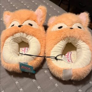 Fuzzy Mallows Orange Slippers